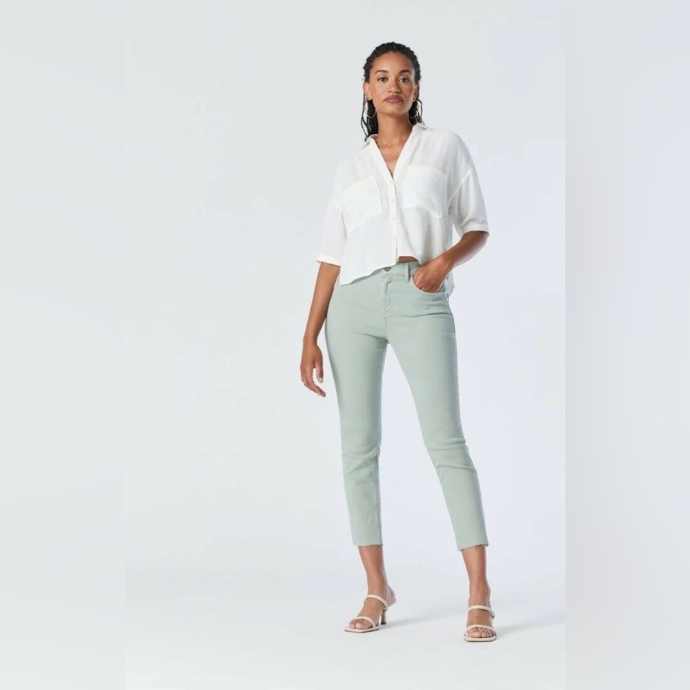 Women’s High Rise Cropped Straight Leg Jeans “The Viola”
